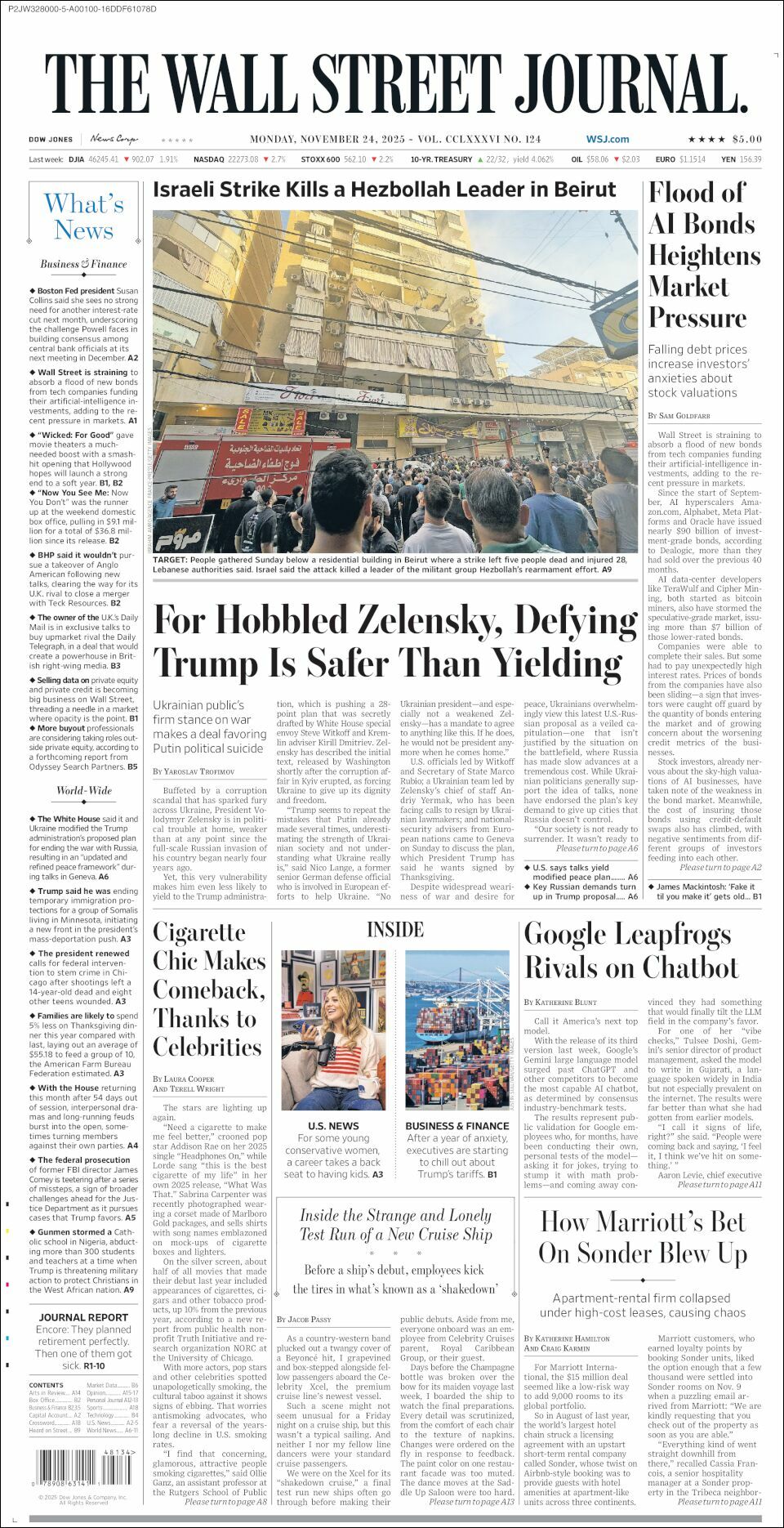 The Wall Street Journal, edición del lunes 24 de noviembre de 2025