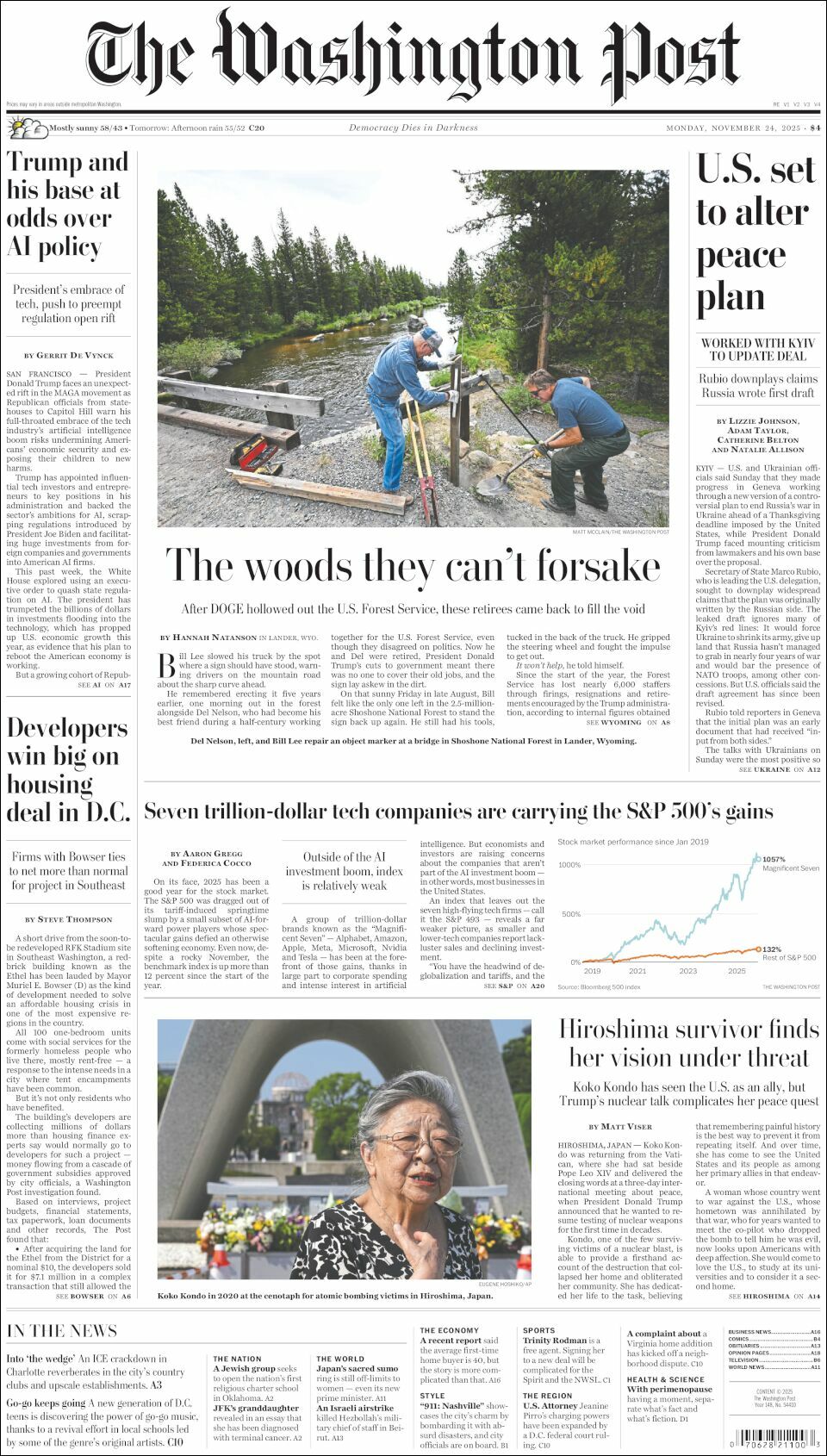 The Washington Post, edición del lunes 24 de noviembre de 2025