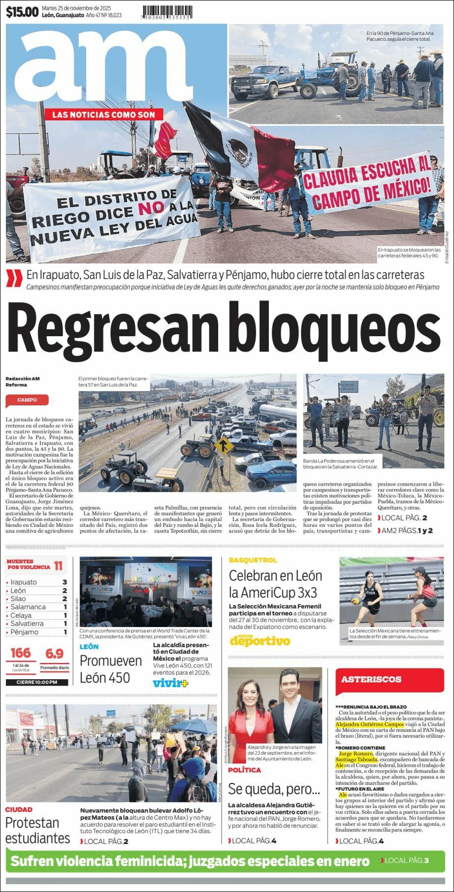 AM de León, edición del martes 25 de noviembre de 2025