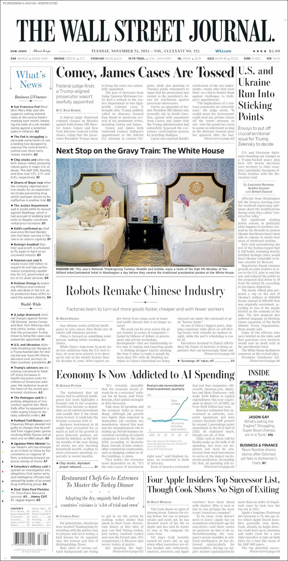 The Wall Street Journal, edición del martes 25 de noviembre de 2025