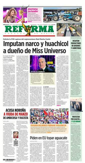 Reforma, edición del miércoles 26 de noviembre de 2025